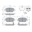 BOSCH 0 986 460 138 - Jeu de 4 plaquettes de frein avant
