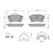BOSCH 0 986 460 141 - Jeu de 4 plaquettes de frein avant