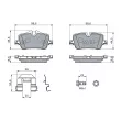 BOSCH 0 986 460 145 - Jeu de 4 plaquettes de frein arrière