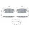 BOSCH 0 986 460 152 - Jeu de 4 plaquettes de frein avant