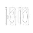 BOSCH 0 986 468 570 - Jeu de 4 plaquettes de frein avant