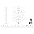 BOSCH 0 986 479 D78 - Jeu de 2 disques de frein arrière