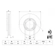Jeu de 2 disques de frein avant BOSCH [0 986 479 D81]