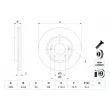BOSCH 0 986 479 H67 - Jeu de 2 disques de frein avant