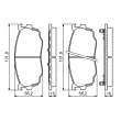 BOSCH 0 986 494 258 - Jeu de 4 plaquettes de frein avant