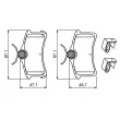 BOSCH 0 986 494 274 - Jeu de 4 plaquettes de frein arrière