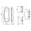 BOSCH 0 986 494 319 - Jeu de 4 plaquettes de frein arrière