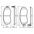 BOSCH 0 986 495 125 - Jeu de 4 plaquettes de frein avant