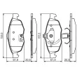 BOSCH 0 986 495 161 - Jeu de 4 plaquettes de frein avant