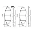 BOSCH 0 986 495 349 - Jeu de 4 plaquettes de frein avant