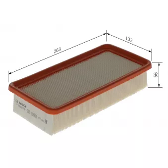 Filtre à air BOSCH F 026 400 048 pour OPEL ASTRA 1.5 CRDi GLS - 110cv