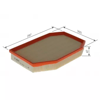 Filtre à air BOSCH F 026 400 476 pour BMW Série 5 523 i - 204cv
