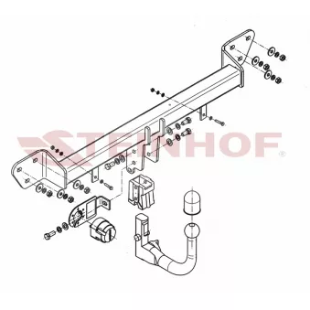 Dispositif d'attelage STEINHOF B-048 pour BMW Série 7 760 i/Li - 445cv