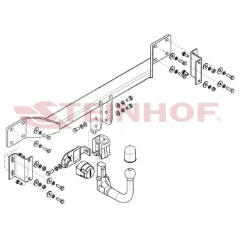 Dispositif d'attelage STEINHOF B-054 pour OPEL MOVANO 535 d - 286cv Dispositif d'attelage STEINHOF B-054 pour OPEL MOVANO 535 d - 286cv
