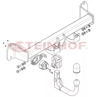 Dispositif d'attelage STEINHOF B-085 pour BMW Série 5 320 d xDrive - 184cv