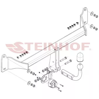 Dispositif d'attelage STEINHOF B-086 pour BMW X2 sDrive 16 d - 116cv