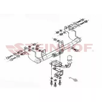Dispositif d'attelage STEINHOF C-105 pour CITROEN SAXO 1.1 X.SX - 60cv
