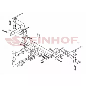 Dispositif d'attelage STEINHOF F-044 pour RENAULT TRAFIC 0.9 - 60cv