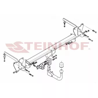 Dispositif d'attelage STEINHOF F-069 pour FIAT DOBLO 1.4 Natural Power - 120cv