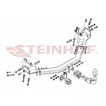 Dispositif d'attelage STEINHOF F-075 pour MITSUBISHI SPACE 2.0 JTD - 140cv