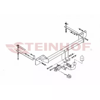 Dispositif d'attelage STEINHOF F-128 pour FIAT PUNTO 0.9 Twinair Turbo - 86cv