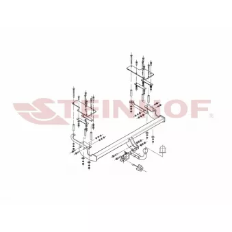 Dispositif d'attelage STEINHOF F-143 pour SUZUKI SX4 1.5 VVT 4x4 - 112cv
