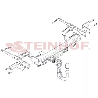Dispositif d'attelage STEINHOF F-204 pour FORD S-MAX 1.5 EcoBoost - 165cv