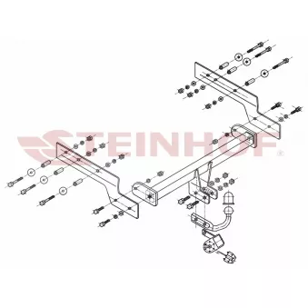 Dispositif d'attelage STEINHOF F-263 pour DACIA JOGGER 2.0 16V DI / TDDi / TDCi - 90cv