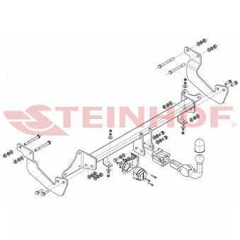 Dispositif d'attelage STEINHOF F-306 pour FORD TRANSIT COURIER 1.0 EcoBoost - 100cv