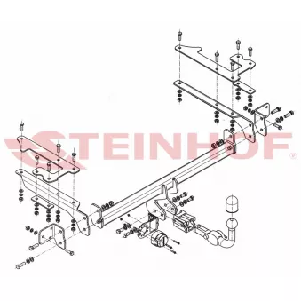 Dispositif d'attelage STEINHOF H-053 pour SUZUKI BALENO 1.6 i - 110cv