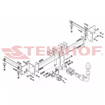 Dispositif d'attelage STEINHOF H-062 pour HONDA CIVIC 1.8 i-VTEC - 141cv