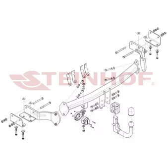 Dispositif d'attelage STEINHOF H-230 pour VOLKSWAGEN TOURAN 3.0 V6 CRDi - 250cv