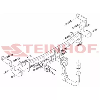 Dispositif d'attelage STEINHOF H-252 pour OPEL COMBO 1.6 GDI - 135cv