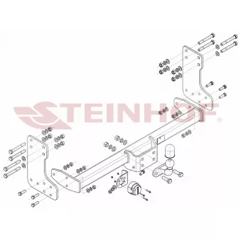 Dispositif d'attelage STEINHOF H-258 pour HYUNDAI H350 2.5 CRDI - 170cv