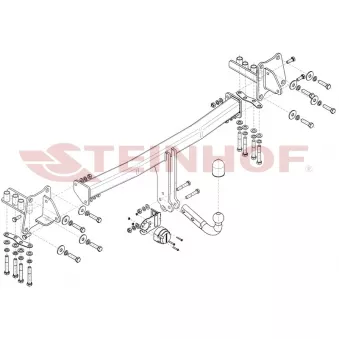 Dispositif d'attelage STEINHOF J-012 pour JAGUAR E-PACE 2.0 D AWD - 150cv