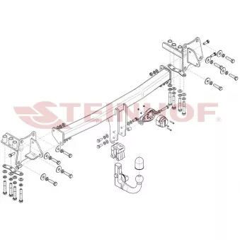 Dispositif d'attelage STEINHOF J-013 pour JAGUAR E-PACE 2.0 D AWD - 150cv