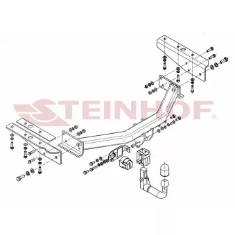 Dispositif d'attelage STEINHOF J-055 pour DODGE NITRO 4.0 4WD - 260cv