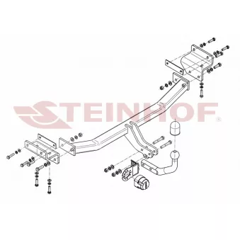 Dispositif d'attelage STEINHOF K-055 pour VOLKSWAGEN TRANSPORTER - COMBI 1.4 MPI - 101cv