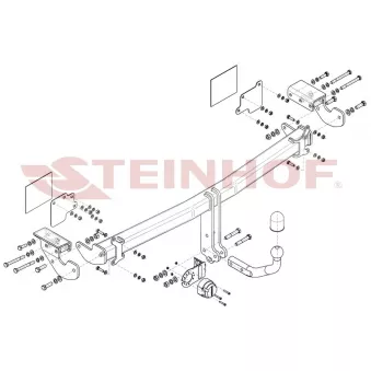 Dispositif d'attelage STEINHOF K-077 pour KIA STINGER 2.0 T-GDi - 256cv
