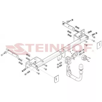 Dispositif d'attelage STEINHOF M-106 pour MERCEDES-BENZ CLA CLA 220 CDI / d - 177cv