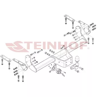 Dispositif d'attelage STEINHOF M-165 pour PORSCHE MACAN X 350 d 4-matic - 258cv