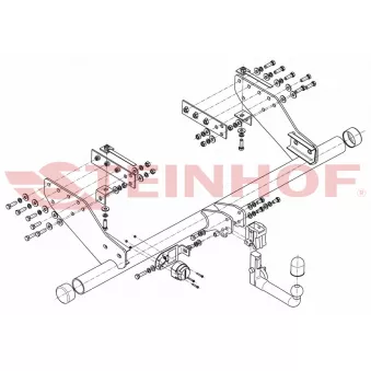 Dispositif d'attelage STEINHOF M-337 pour MITSUBISHI L 2.5 DI-D 4x4 - 178cv