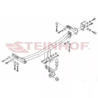 Dispositif d'attelage STEINHOF N-012 pour NISSAN ALMERA 2.2 DCI - 112cv