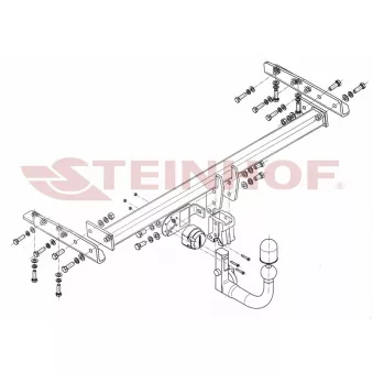 Dispositif d'attelage STEINHOF N-015 pour PEUGEOT PARTNER 2.2 Di - 110cv