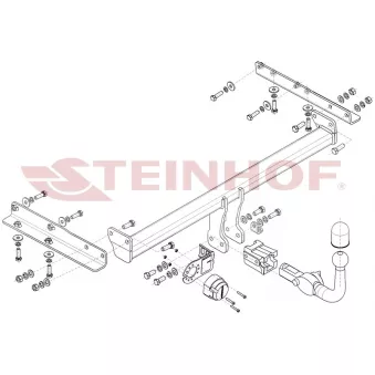 Dispositif d'attelage STEINHOF N-060 pour VOLKSWAGEN TOURAN 1.0 - 71cv