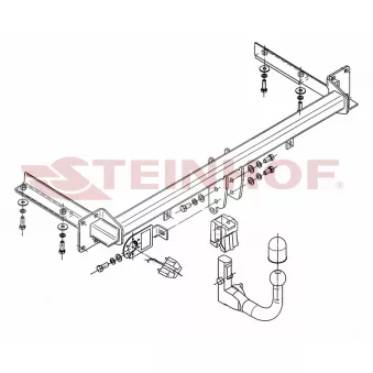 Dispositif d'attelage STEINHOF O-141 pour OPEL ASTRA 2.0 Turbo - 170cv