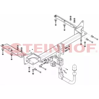 Dispositif d'attelage STEINHOF O-153 pour OPEL INSIGNIA 2.0 CDTi 4x4 - 209cv