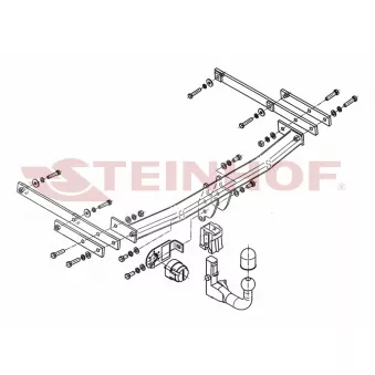 Dispositif d'attelage STEINHOF R-046 pour RENAULT LATITUDE 2.0 16V - 140cv