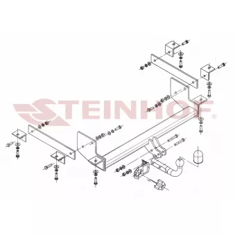 Dispositif d'attelage STEINHOF R-060 pour OPEL MOVANO 2.3 CDTI (RWD) - 125cv