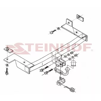 Dispositif d'attelage STEINHOF S-148 pour VOLKSWAGEN CADDY 1.9 TDI - 90cv